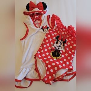 Used Minnie mouse bathing suit and cover up